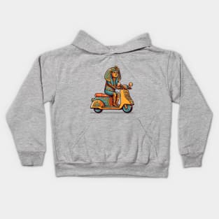 Pharaoh on Moped - Spooky Month Edition Kids Hoodie